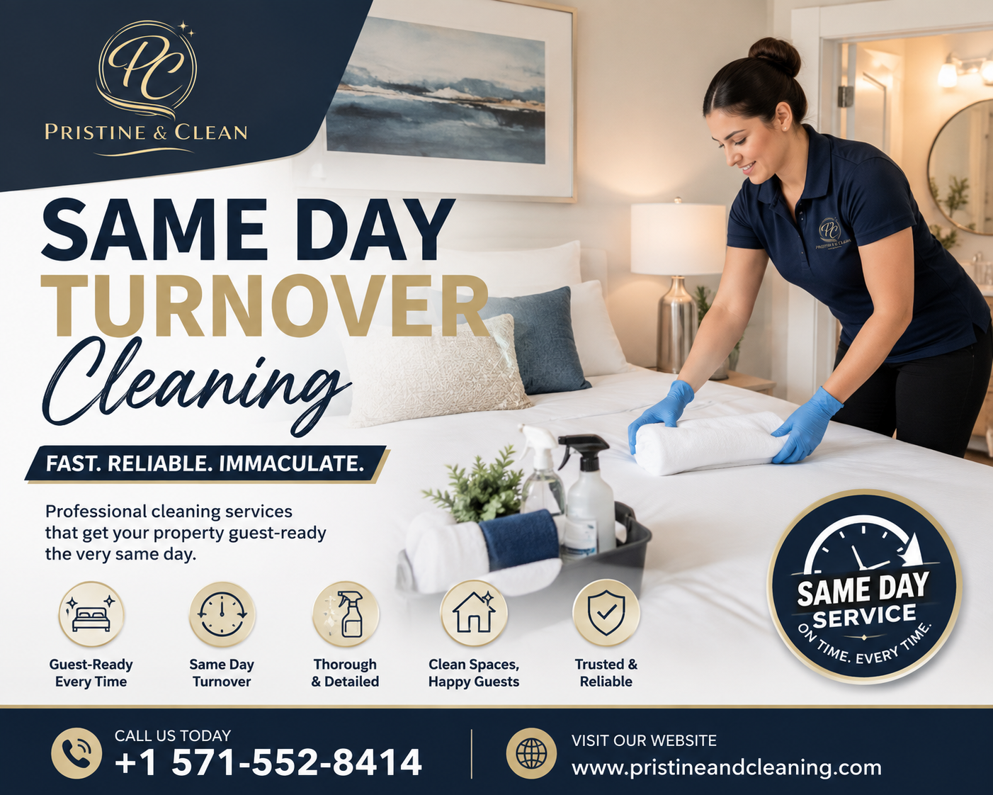Same Day Turnover Cleaning | Pristine and Cleaning